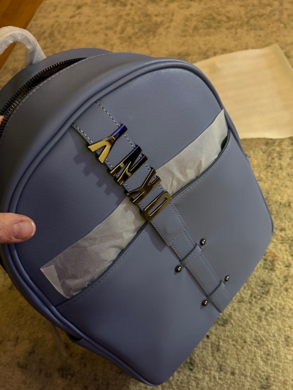 DKNY Lavender Faux Leather Mini Backpack - Lavender - Picture 5 of 7